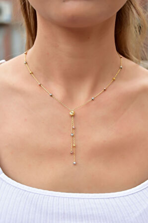 925 Ayar Gümüş Dorika Toplu Sim Kadın Kolye