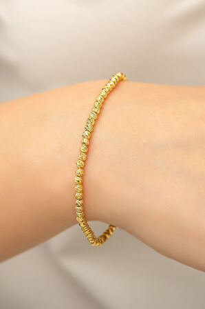 Dorica Toplu Renkli 14 Ayar Altın Kaplama 925 Ayar Gümüş Bileklik - Uvps200082