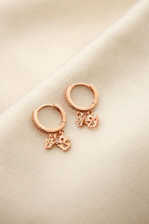 925 Ayar Gümüş Melek Figürlü Halka Kadın Küpe