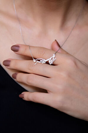 925 Ayar Gümüş Rodyum Kaplama Yaratılış Kolye