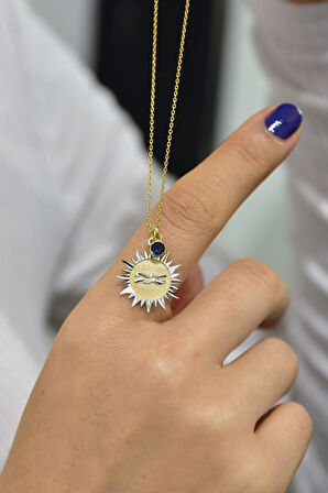 925 Ayar Gümüş Gold Kaplama Doğum Taşlı Kristal Kesim Plaka Kova /aquarius Burç Kolye