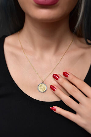 925 Ayar Gümüş Gold-rodyum Kaplama Tek Taş Bebek Ayak Izi Plaka Kolye