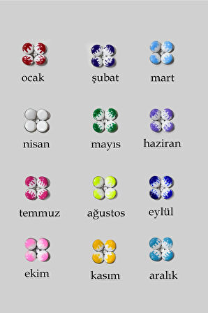 925 Ayar Gümüş Gold Kaplama Tasarım Mineli Doğum Yonca Çiçeği Kolye