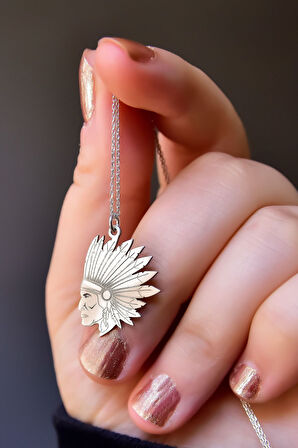 925 Ayar Gümüş Antik Ve Etnik Desenli, Vintage Mısır Tanrıçası, Kızıldere Kafası Kolye