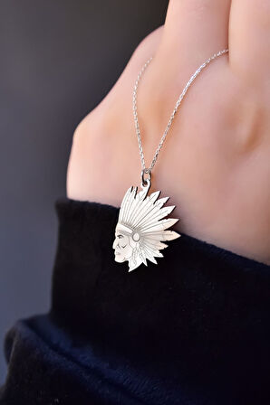 925 Ayar Gümüş Antik Ve Etnik Desenli, Vintage Mısır Tanrıçası, Kızıldere Kafası Kolye