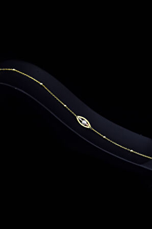 925 Ayar Gümüş Gold Kaplama Tasarım Üç Renk Dorika Toplu Incılı Bileklik