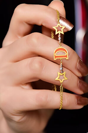 925 Ayar Gümüş Dorika Toplu Parlayan Rüya Serisi Ebruli Cam Boyalı Harf, Dilek Yıldızı Bileklik