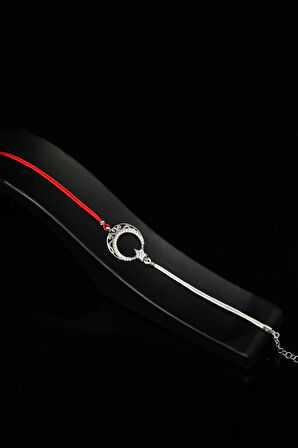 925 Ayar Gümüş Rodyum Kaplama Kırmızı Beyaz Türkiye ,Taraftar Desenli Ayyıldız Erkek Bileklik