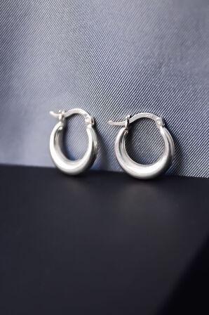 925 Ayar Gümüş Rodyum Kaplama Halka Küpe