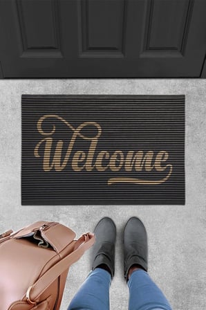 Evaşk Kapı Önü Paspası Vinil Kaymaz Tabanlı 40x60