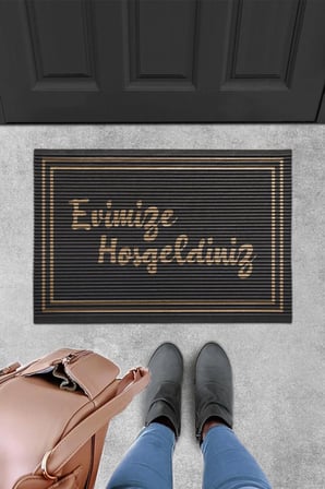 Evaşk Kapı Önü Paspası Vinil Kaymaz Tabanlı 40x60