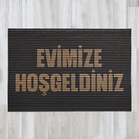 Evaşk Kapı Önü Paspası Vinil Kaymaz Tabanlı 40x60