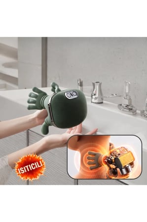 10 Adet Isıtıcılı Güçlü Masaj Aleti – Şarjlı 3 Kademeli El Hissi Tasarımlı Vücut Boyun Bel Kompakt Taşınabilir 4 Başlıklı Massager