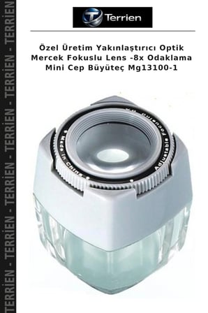Özel Üretim Yakınlaştırıcı Optik Mercek Fokuslu Lens -8x Odaklama Mini Cep Büyüteç Mg13100-1