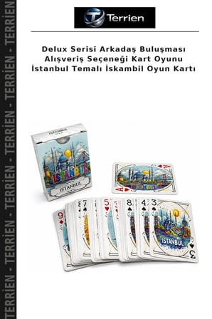 Delux Serisi Arkadaş Buluşması Alışveriş Seçeneği Kart Oyunu İstanbul Temalı İskambil Oyun Kartı