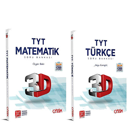 3D Yayınları TYT Matematik ve Türkçe Soru Bankası Seti 2 Kitap