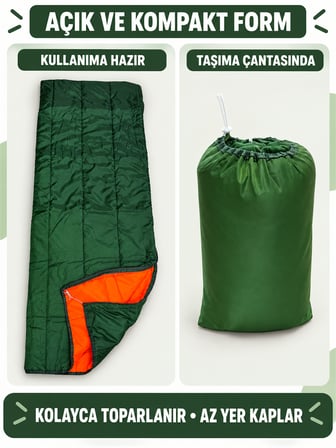 Kamp Uyku Tulumu Nefes Alır Paraşüt Kumaş Dayanıklı Taşıma Çantası Hediyeli Uyku Tulumu Konforlu Yıkanabilir Gezi Outdoor Av Balık Festival