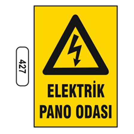 Elektrik Pano Odası Uyarı Levhası