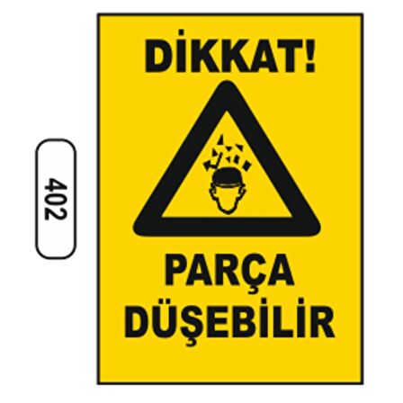 Dikkat Parça Düşebilir Uyarı Levhası