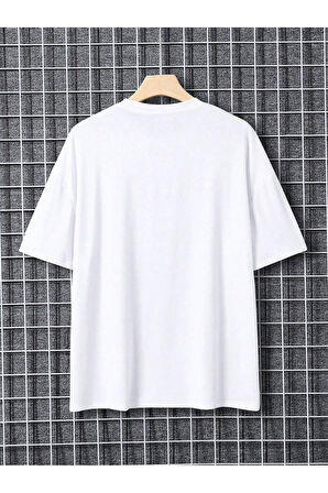 Unisex Yourbrand Baskılı Oversize T-Shirt