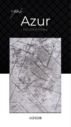 Pierre Cardin Azur UZ02B Gri Antrasit Pamuk Akrilik Yumuşak Dokulu Modern Kilim Halı