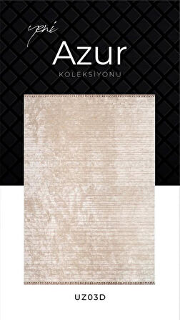 Pierre Cardin Azur UZ03D Bej Krem Pamuk Akrilik Yumuşak Dokulu Modern Kilim Halı