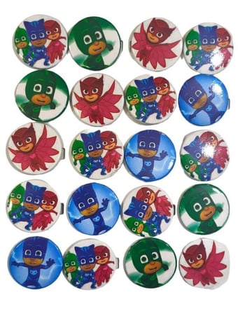 Premium PJ MASK 20 Lİ ROZET Kutlama Toplu Doğum Günü