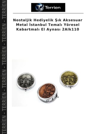 Nostaljik Hediyelik Şık Aksesuar Metal İstanbul Temalı Yöresel Kabartmalı El Aynası 2Alk110