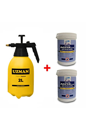 2 adet Agita 10wg 100 gr Granül Karasinek Ilacı Ve 2 Lt Basınçlı Ilaçlama Pompası
