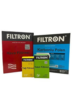 Audi A3 1.6 FSI Mann Filtron Filtre Bakım Seti 2004-2008 Hava+Yağ+Yakıt+Karbonlu Polen