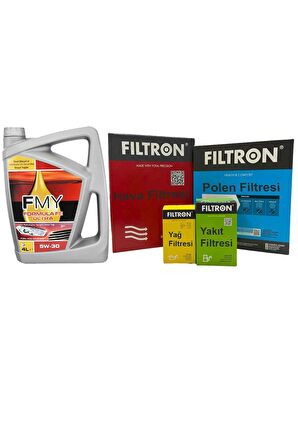 Kuga 1.5 TDCi Mann Filtron Filtre Seti 2015-2019 Hava+Yağ+Yakıt+Polen Filtresi+Motor Yağı (5W30 4L)