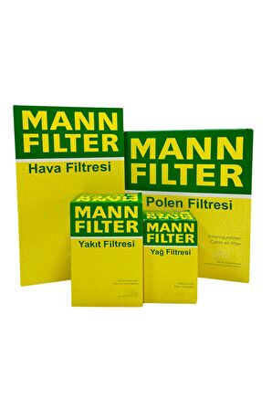 Seat İbiza 1.4 Benzinli MANN Filtre Bakım Seti 2006-2015 Hava+Yağ+Yakıt+Standart Polen