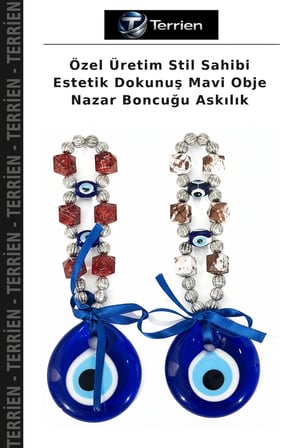Özel Üretim Stil Sahibi Estetik Dokunuş Mavi Obje Nazar Boncuğu Askılık
