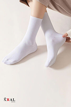 Unisex 12 Çift Pamuklu Tenis Spor Uzun Soket Boy Çorap