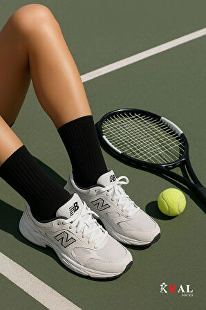 Unisex  12 Çift Pamuklu Tenis Spor Uzun Soket Boy Çorap