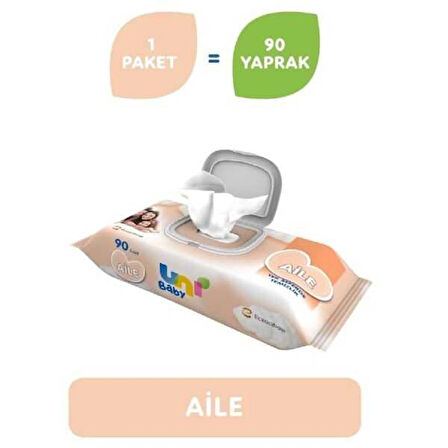 Uni Baby Islak Havlu Aile 90'lı x 4 Adet