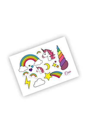 Unicorn Sticker Etiket 17 Adet Etiket