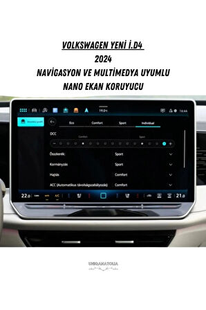 Volkswagen Yeni ID.4 2024 Navigasyon ve Multimedya Uyumlu Nano Ekran Koruyucu