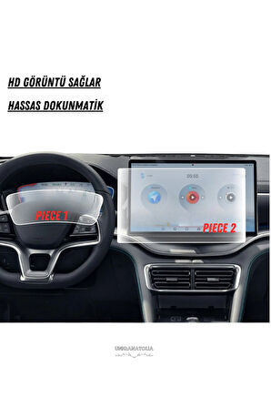 BYD HAN 2024-2025 Dijital Hayalet Gösterge ve Multimedya Uyumlu Set Nano Ekran Koruyucu
