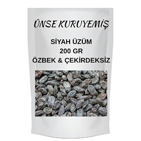 Siyah Üzüm 200 Gr ( Çekirdeksiz & Özbek )