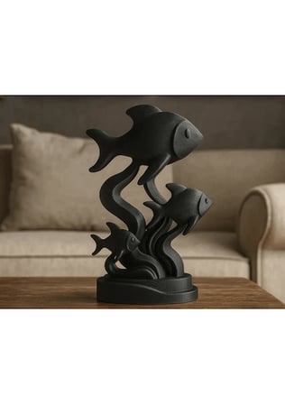 Şık Balık Heykeli – Zarif Dekoratif Sanat Eseri