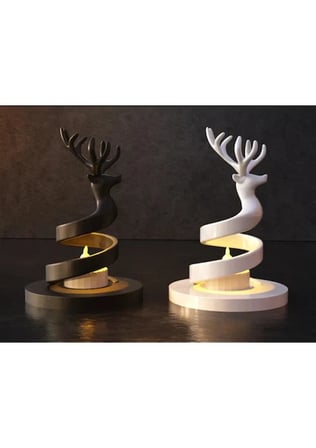 Spiral Geyik Dekoratif Mumluk