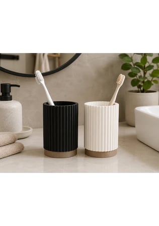 Yuvarlak banyo diş fırçası kabı