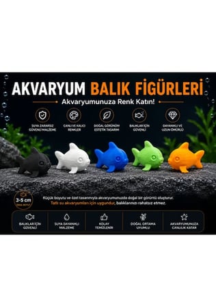 Mini sevimli balıklar 5 Adet