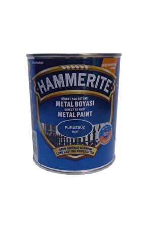 Hammerite Pas Üstü Metal Boyası Düz Mavi 0,75 Lt