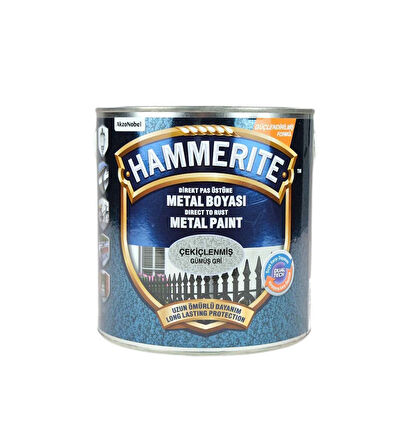 Hammerite Pas Üstü Metal Boyası Çekiçlenmiş Gri 2,5Lt