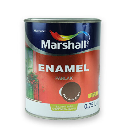 Enamel Parlak Ahşap Metal Boyası Açık Kahve 0,75 L