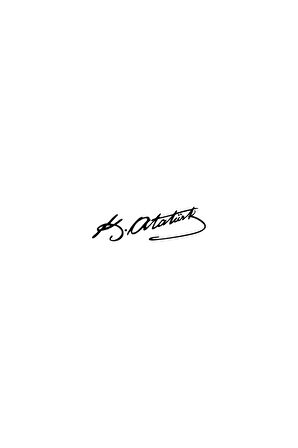 Atatürk İmza Sticker (Oto-Motor-Laptop-Duvar-Dekor) 10 x 3 cm