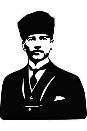 Kalpaklı Atatürk Sticker 10 X 13 Cm