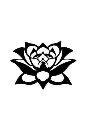 Lotus Çiçeği Sticker (Oto-Motor-Laptop-Duvar-Dekor) 10 x 7 cm